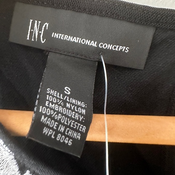 INC Moody blues deep black top size small NWT - Picture 3 of 4